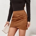 thumbnail image 4 of Jupe Taille Haute Mini-Moule pour Femmes, Kaki, L, 4 of 6