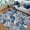 Blue, variant on Handcraft Rugs-Swirls Rugs/Luxury Livingroom Modern Soft/Smooth-Red/Silver/Gray/White