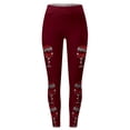 thumbnail image 5 of Zhanying Leggings Arbre de Noël pour Femmes Mignons Drôles Amincissants Rehausse-Fesses Coupe Noir Collants d'Hiver Rouges P, 5 of 5