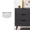 thumbnail image 2 of Pemberly Row Simple Wood 6 Drawer Dresser with Cut Out Handles - Black, 2 of 16