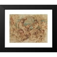 thumbnail image 2 of Giovanni Benedetto Castiglione 24x19 Black Modern Framed Museum Art Print Titled - Youth Playing a Pipe for a Satyr (1645-50), 2 of 5