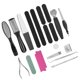 thumbnail image 3 of Pinzas para cutículas, juego de herramientas de pedicura de 20 piezas, herramienta de pedicura, cortaúñas, diseño exquisito, 3 of 8