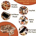 thumbnail image 2 of Shopping Cart Cover for Baby Girl Boy 2-in-1 High Chair Water Resistant High Chair Cover w/Phone Pouch Pocket Gender Neutral Cart Cover for Leopard Texture Babies Padded Grocery Cart Cover for Baby, 2 of 4