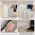 thumbnail image 2 of QUESIRO Zapatera Organizador Plegable y Vertical &ndash; 6 Cajas Acr&iacute;licas Transparentes de Almacenamiento (25.5&times;20&times;34.5 cm por caja), Ideal para Guardar Zapatos, Te, 2 of 8