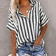 thumbnail image 2 of Vestidos Casuales Para Mujer, Blusas De Mujer De Moda Blusa informal de manga corta con cuello vuelto para mujer, 2 of 6