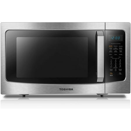 Toshiba ML-EC42P(SS) Microwave Oven with Healthy Air Fry, Smart Sensor, Easy-to-Clean Stainless Steel Interior and ECO Mode, 1.5 Cu.ft