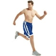 thumbnail image 4 of TOPTIE Men's 7" Mesh Basketball Shorts with Pockets, 2-Tone Active Athletic Shorts, Workout Shorts for Adult-NavyBlue-M, 4 of 7