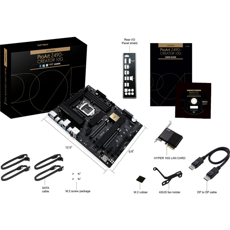 Asus ProArt Z490-CREATOR 10G Desktop Motherboard, Intel Chipset