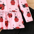 thumbnail image 4 of newwalpole Toddler Girl Clothes Ruffle Long Sleeve Print Tops and Pants 2PC Little Girl Winter Outfits Pink for Size 5-6 Years, 4 of 7