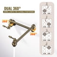 thumbnail image 4 of Wowow Wall Mounted Pot Filler with 2-Handles Double Joint Swing Arm in Antique Bronze, 4 of 6