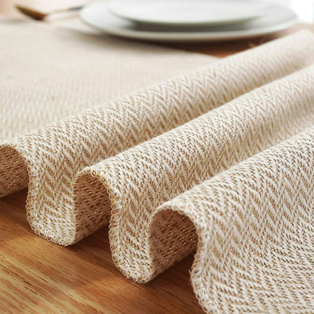 

13X72 Inch Farmhouse Woven Table Runner Cotton with Handmade Fringe Rustic Cotton Village Dining Decor -Ripple