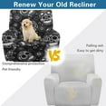 thumbnail image 5 of Renewold Gothic Skull Black Recliner Couch Cover Wear Resistant Reclining Couch Cover 4 Pieces Stretch Recliner Slipcover Breathable Furniture Protector Home Decor, 5 of 8