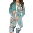 thumbnail image 1 of Enjoytime Women's Open Front Cardigans Floral Print Long Sleeve Oversized Jackets Fall Casual Loose Cardigan, 1 of 6