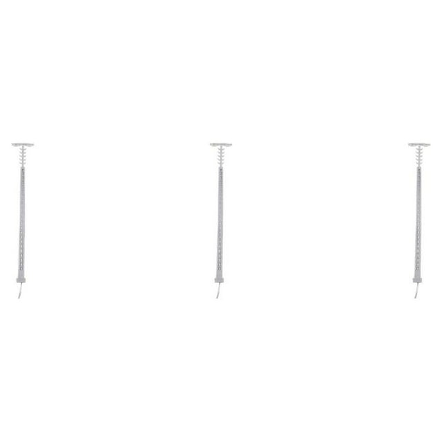 maskred Model Railway Lamp Micro-Landscape Layout Props LED Metal Lamppost Garden Decoration Miniature Ladder Streetlights Silver (Warm Light) 3Set