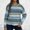 Blue, variant on Women Sweater Knit Tops for Women Fall Crewneck Long Sleeved Print Top Trendy Oversized Thick Pullover Winter Comfortable Party Warm TopBrown