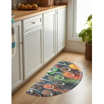 Unique Loom Comfort Mat Collection - Spices (2' x 3' Hearth Multi/Beige)