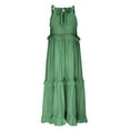 thumbnail image 3 of Pejock Summer Dresses for Women 2023 Casual Halter Round-Neck Solid Bage Sleeveless Vest Long Dress Green XL (US Size:10), 3 of 5