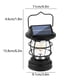 thumbnail image 3 of Faro colgante solar Luz vintage exterior | Lámpara impermeable para el jardín del jardín | Solar recargable/USB, sensor automático, negro, 6,3"x4,7", construcción ABS duradera, 3 of 6