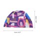 thumbnail image 4 of Gorro de natación geométrico irregular de nailon 1 Pc púrpura azul, 4 of 5