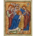 thumbnail image 2 of Illuminator, Unknown 12th Century English 20x24 Gold Ornate Wood Framed with Double Matting Museum Art Print Titled - Doubting Thomas, 2 of 4