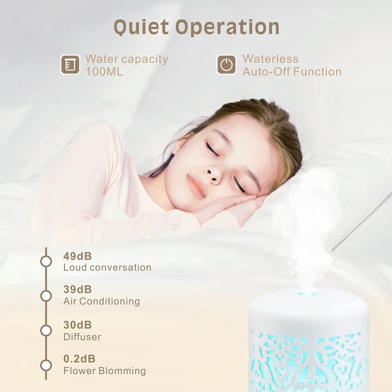 VONGEM Essential Oil Diffuser, 100 ml, 7-Color Night Light photo 6