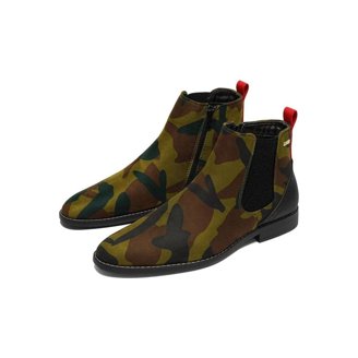 MEN CASUAL CHELSEA SLIP ON BOOT The Beatle Camouflage Chelsea Boot Classic grey camo patina - Animas Code main image 4