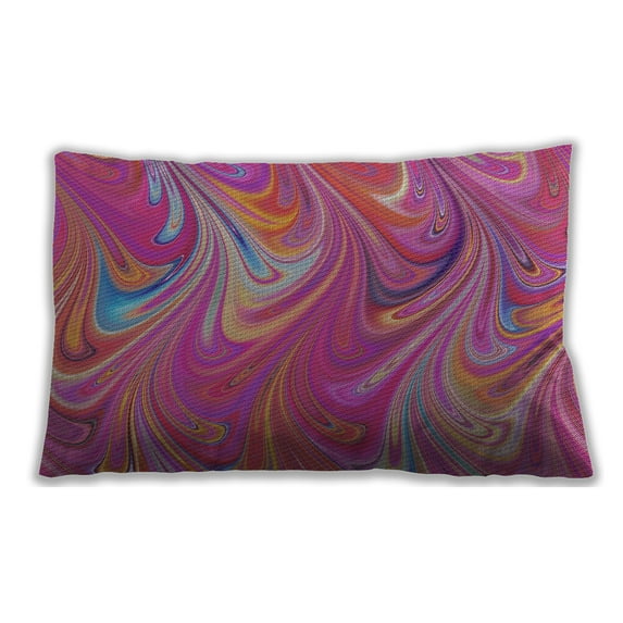 Ahgly Company Outdoor Rectangular Patterned Lumbar Throw Pillow, 13 inch by 19 inch
