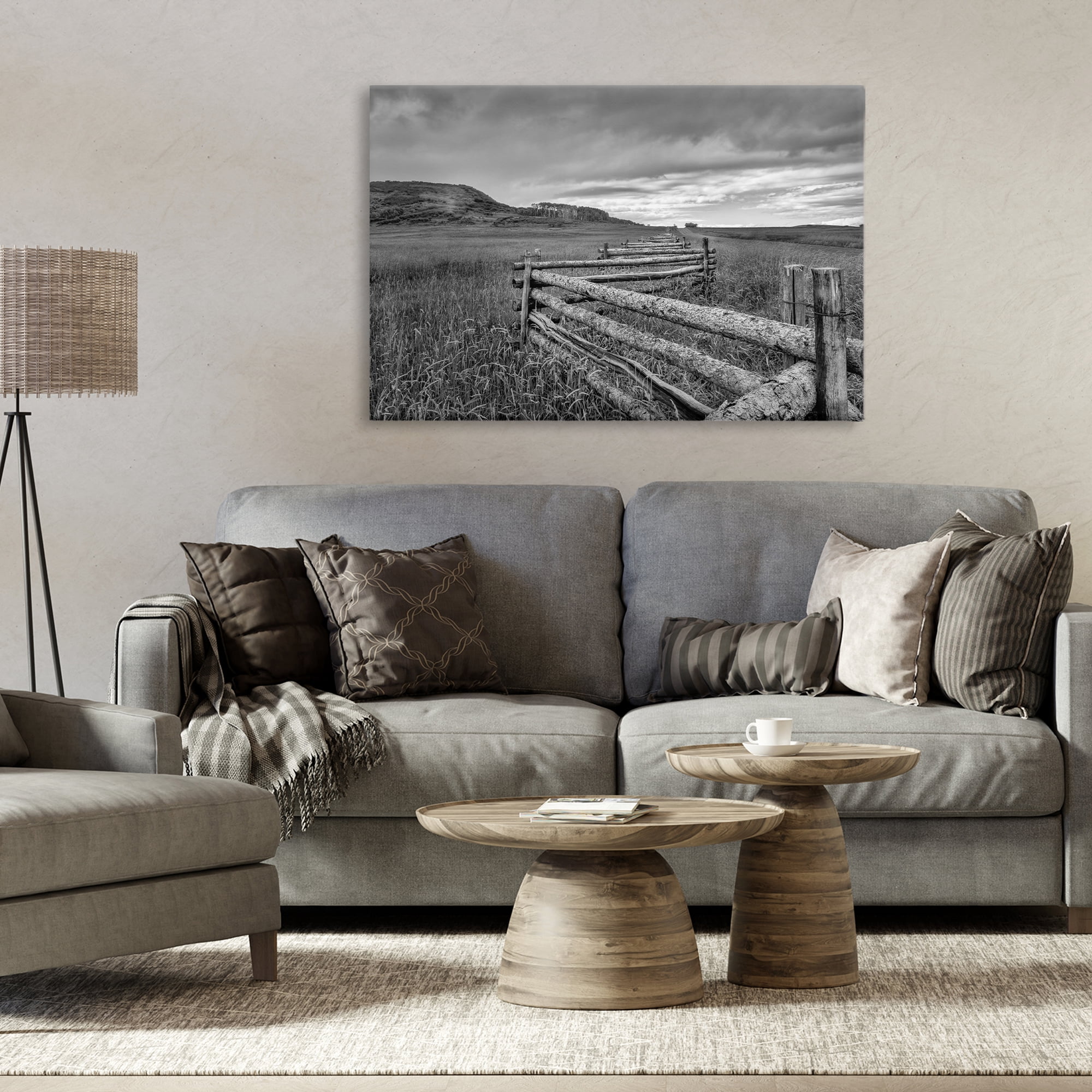 Stupell Industries Weathered Fence to Distant Horizon Canvas Wall Art, design by Jon Evan