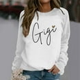 thumbnail image 2 of Women Sweatshirts Long Sleeve Sweatshirt Women Pullover White Crewneck Sweatshirt Women Fall Clothing for Women Casual Wear, 2 of 4