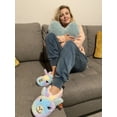 thumbnail image 2 of OoohGeez Womens Fuzzy Non-Slip Slippers, Llama Stay, Funny 3D Animal House Shoes, L, 2 of 5
