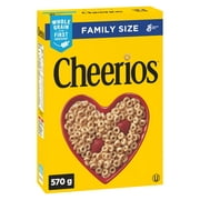 Original Cheerios Breakfast Cereal, Family Size, Whole Grains, 570 g