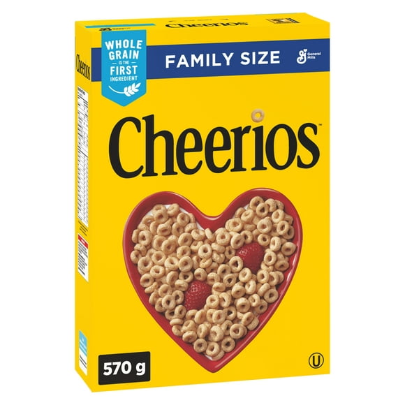 Original Cheerios Breakfast Cereal, Family Size, Whole Grains, 570 g, 570 g
