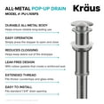 thumbnail image 2 of Kraus PU-10SN Drain Pop-Up, Nickel Satiné, 2 of 5