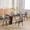grey, variant on L'AGRATY Modern Dining Chairs Set of 6, High Back PU Leather Upholstered Kitchen Chairs with Cushion - Heavy Duty Metal Legs for Dining Room, Restaurant, Cafe (Black)