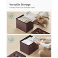 thumbnail image 4 of Taburete pequeño plegable Storage Ottoman SONGMICS, con reposapiés, color marrón, 4 of 6