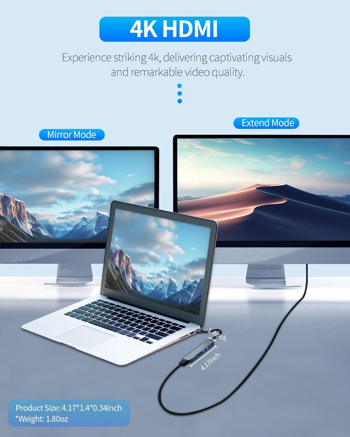 KOMI USB C Hub, 7 in 1 USB C Docking Station with 4K HDMI,100W PD, 3 5Gbps Data Ports(1 USB-C & 2 USB 3.0),TF/SD Card Reader, USB Hub for Laptop, MacBook Pro/Air/Mac/Dell/HP/ASUS/Acer/Steam Deck