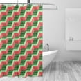 thumbnail image 2 of Disketp Geometric Watermelon Stall Fabric Shower Curtain Liner Waterproof - 72" x 72", Lightweight Stall Size Shower Curtain Machine Washable - 60x72, 2 of 5