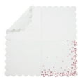 thumbnail image 5 of 50 Pack Scalloped White & Rose Gold Napkins for Birthday, Wedding Decorations, Foil Polka Dotted for Holiday Party (3 Ply, 6.3 In), 5 of 7