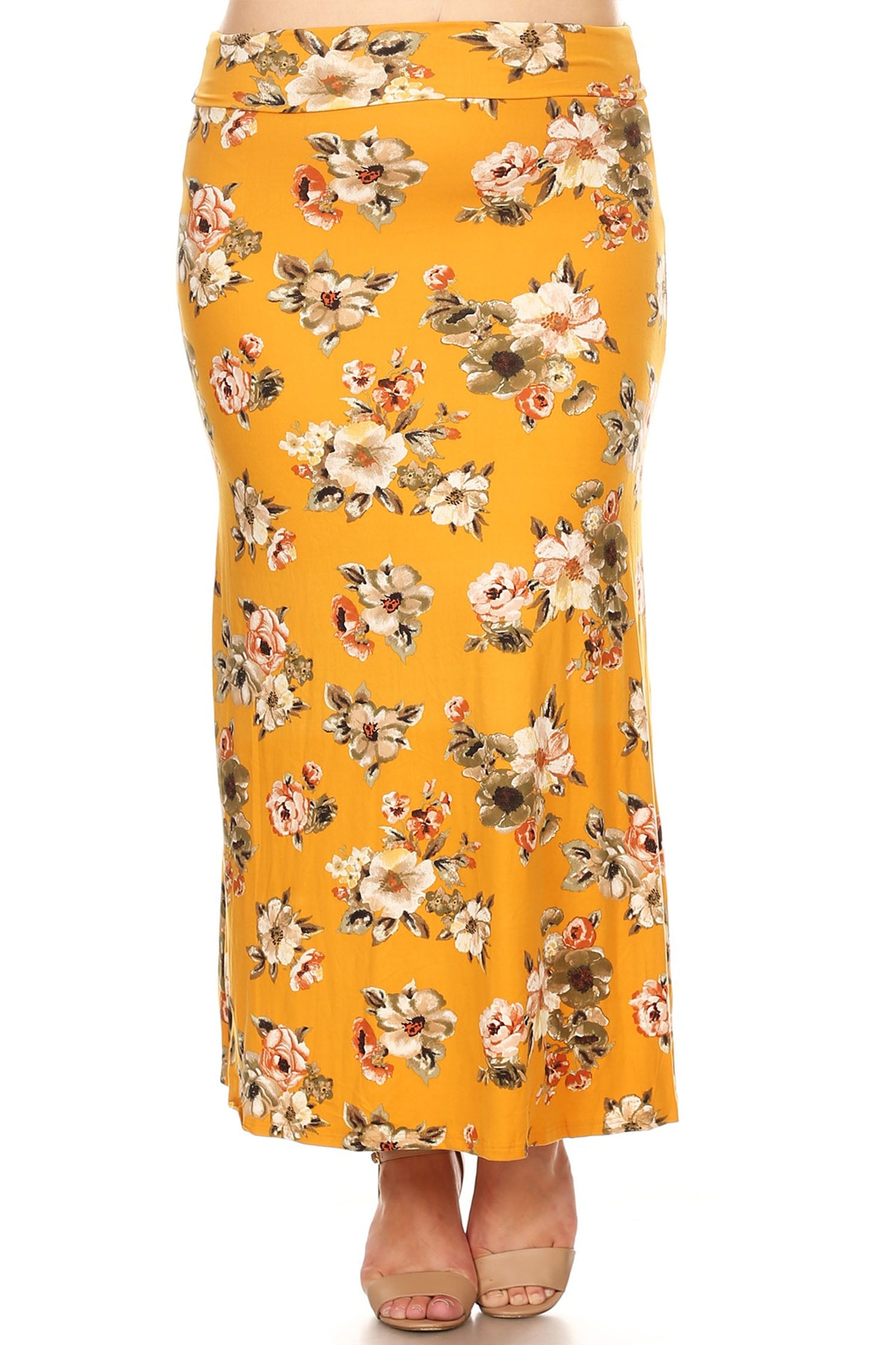 printed maxi skirt