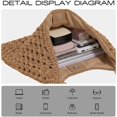 thumbnail image 5 of JKCCZLL Womens Summer Straw Woven Beach Bag Large Bohemian Handmade Crochet Shoulder Tote Purse Vacation Handbag,Brown,go out, 5 of 9