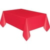 Red Plastic Tablecloth, 108" x 54"