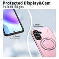 thumbnail image 3 of For Samsung Galaxy A56 5G Ultra Slim Hybrid TPU+PC Protective Cover with Metal Rotation Holder , Compatible MagSafe, Military Grade Shockproof Phone Case Cover,Pink, 3 of 7