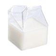 thumbnail image 1 of Cateissary Contenedor de taza de leche de vidrio en forma de caja Botella de jugo de café de desayuno transparente para comedor Restaurante de Organizadores de utensilios de cocina, 1 of 6