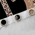 thumbnail image 4 of Feelyou Brown Initial T Curtains Pack of 2 (42x84 Each), Cheetah Print Curtains Blackout, 4 of 6