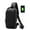Black, variant on Tinyat Crossbody Bag for Men Black Sling Bag Anti Theft Waterproof Shoulder Backpack for Outdoor Hiking
