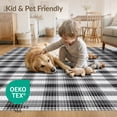 thumbnail image 4 of ODIKA 3'x5' Washable Throw Rug Door Plaid Welcome Gingham Checkered Bold Diagonal Tartan Front for Entryway, Kitchen, Mudroom, Stain Resistant, Low Profile, Non-Slip, 4 of 7