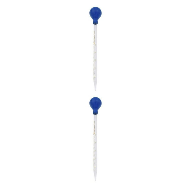 Riwesomey Precisión portátil de la pipeta 5ml de la escala de los aceites esenciales del cuentagotas de cristal grueso 1 PC 2piezas
