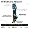 thumbnail image 3 of Bixox Black Panther Floral Illustration Print Compression Socks,Compression Socks Women & Men Circulation for Medical,Running,Athletic, 3 of 7
