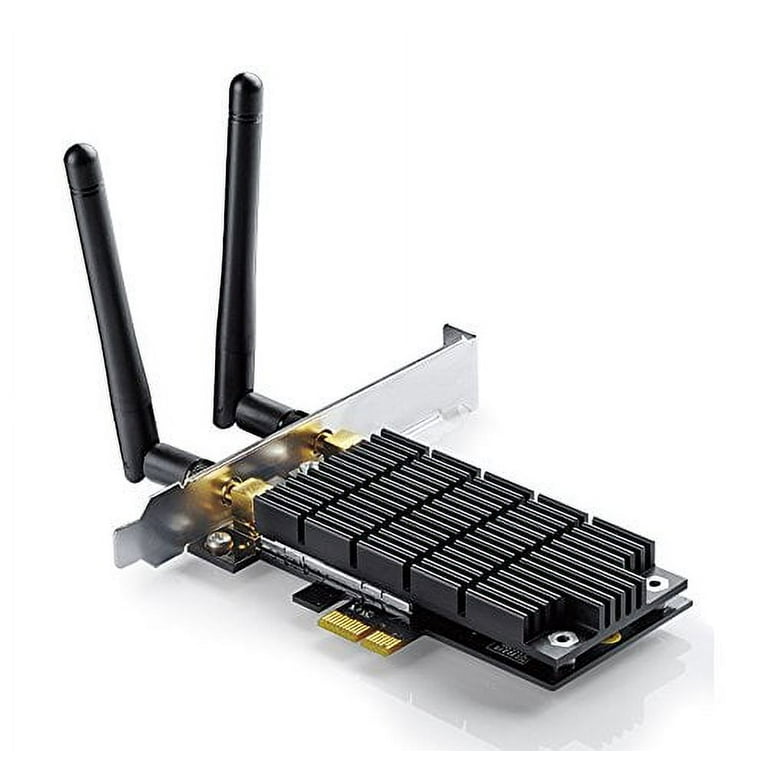 TP-Link AC1300 PCIe WiFi PCIe Card(Archer T6E)- 2.4G/5G Dual Band Wireless  PCI Express Adapter, Low Profile, Long Range, Heat Sink Technology,  Supports Windows 10/8.1/8/7/XP AC1300 Dual-Band WiFi Card 