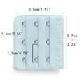 thumbnail image 3 of INSPIRE CHIC Women's 3 Hook 3 Row Bra Extenders Stretchy Bra Strap Buckle Hooks Bra Band Light Blue 5, 3 of 5